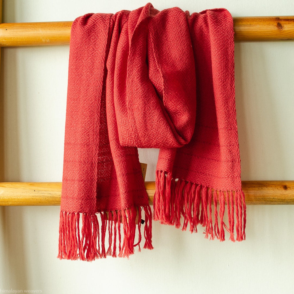 BUY WOOLEN SCARF FOR WINTER  -DYED WITH MADDER