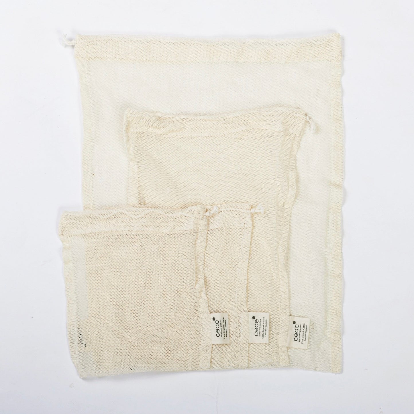 
                  
                    100% Organic Cotton Drawstring Bags (4pcs pack)
                  
                