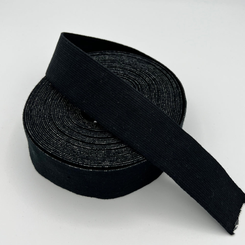 
                  
                    CEAE Organic GOTS-Certified Cotton Elastic Blended with Natural Rubber | 100% Biodegradable | Black | 4mm - 48mm Width | 10/25/50/100 Pack
                  
                